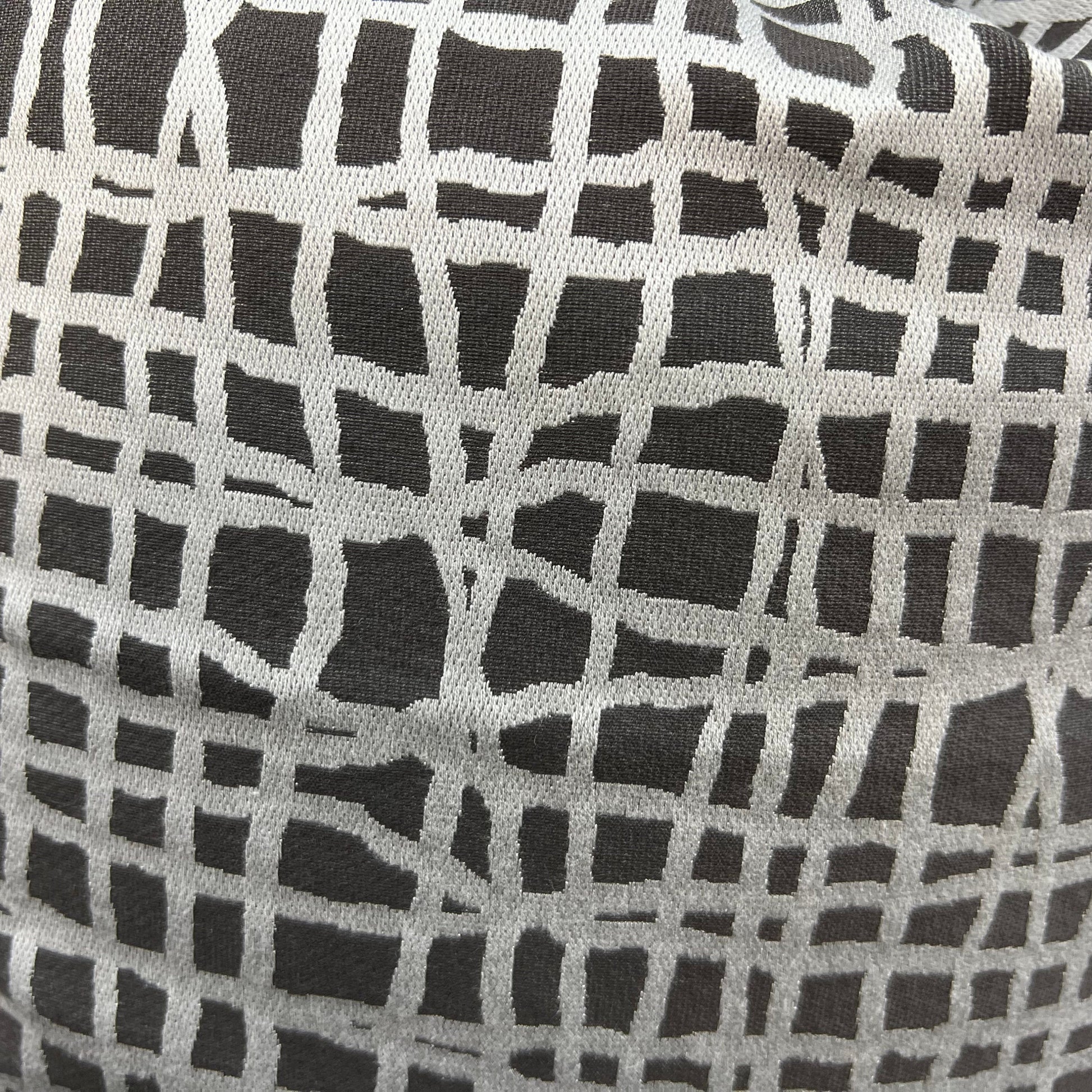 Zinc Textiles "Lautner" Contemporary Abstract Grey Silver Woven Sofa Cushion Pillow Cover