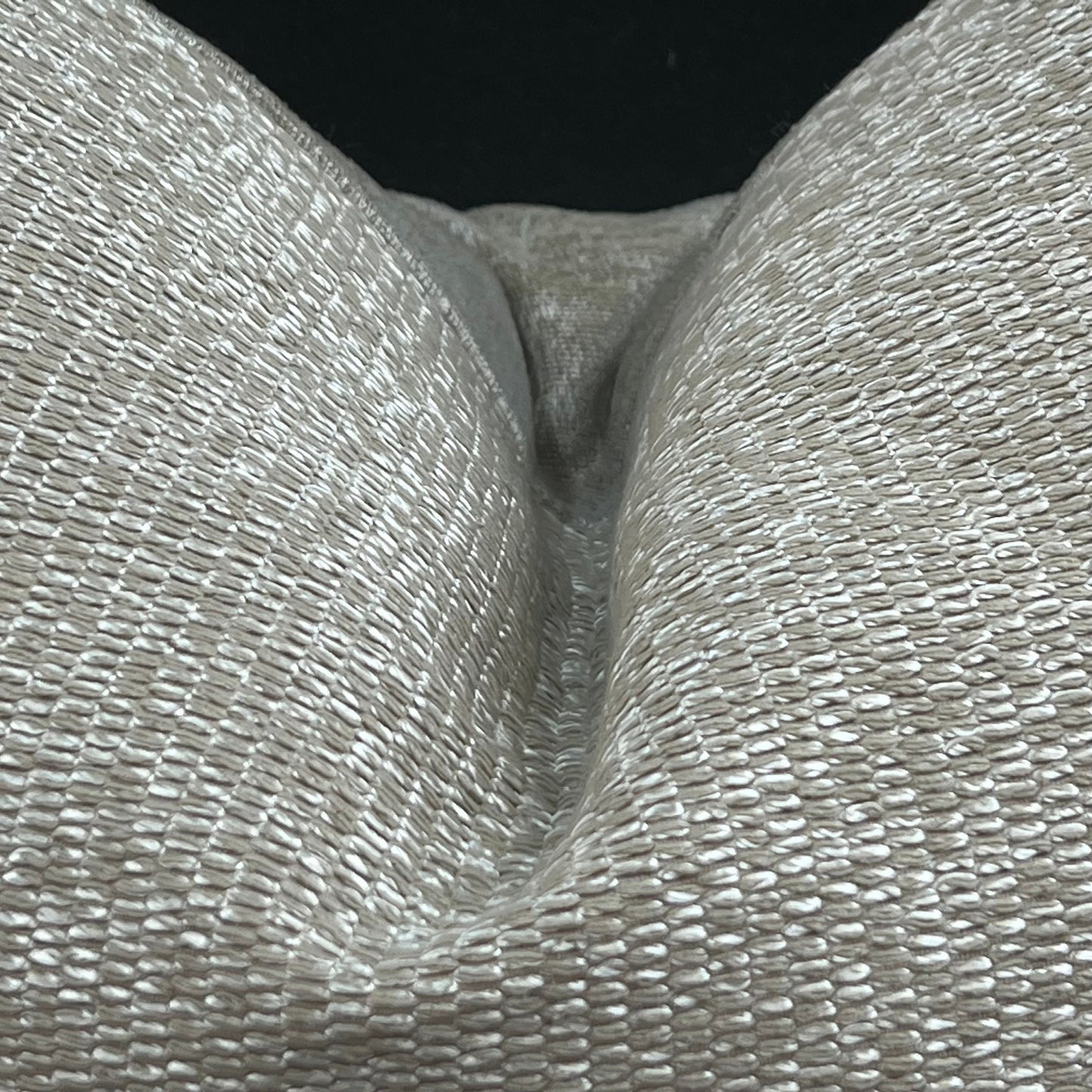 A Pair of Zinc Luxury Designer Plain Textured Silver Neutral Weave Cushion Pillow Throw Cover