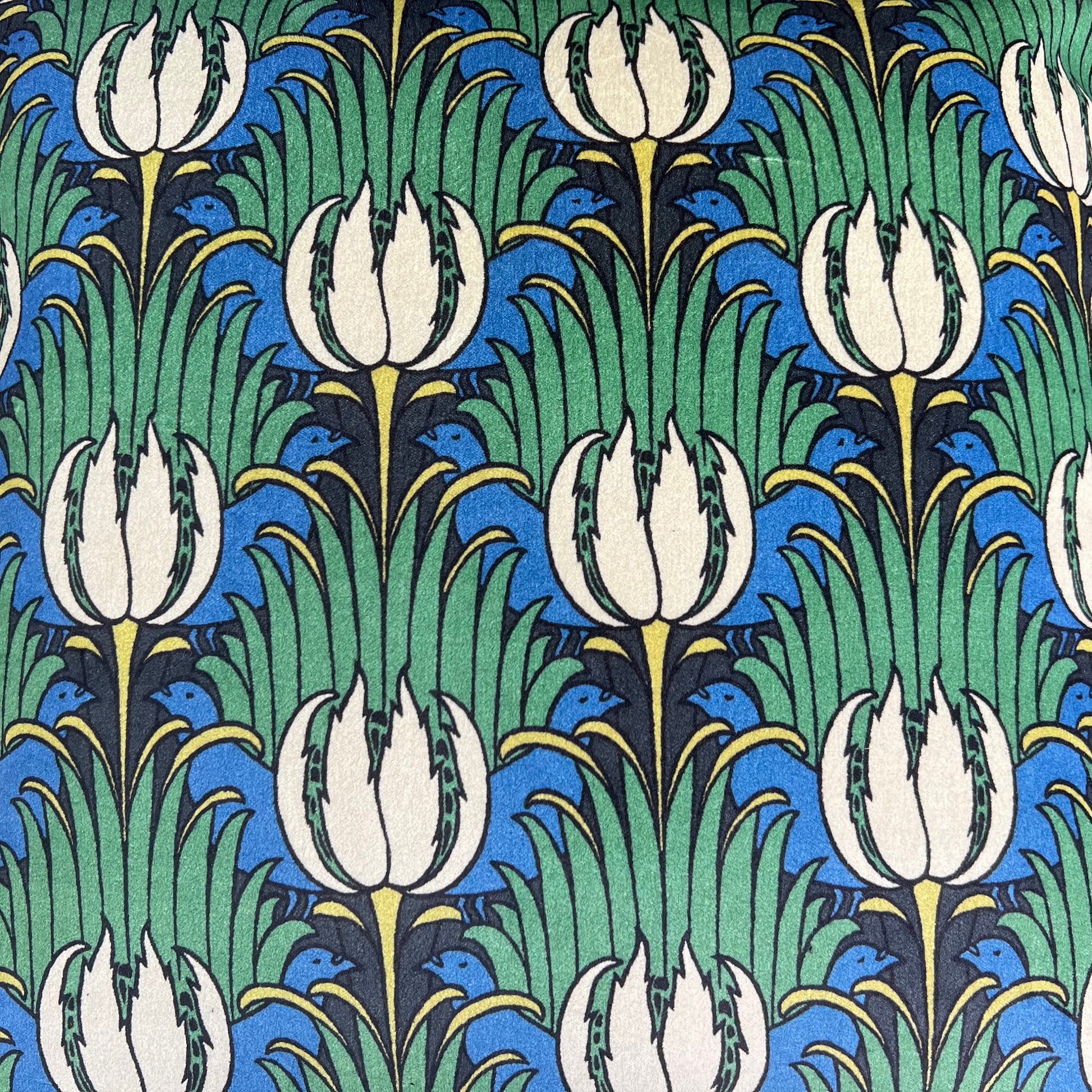 Sanderson Luxury Designer Tulip and Bird Blue Green Black Cushion Pillow Throw Cover