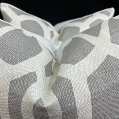 GP & J Baker Threads Zenith Luxury Designer Geometric Grey Cushion Pillow Cover