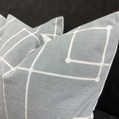 Kirby Luxury Designer Grey Geometric Fabric Sofa Throw Pillow Cushion Cover