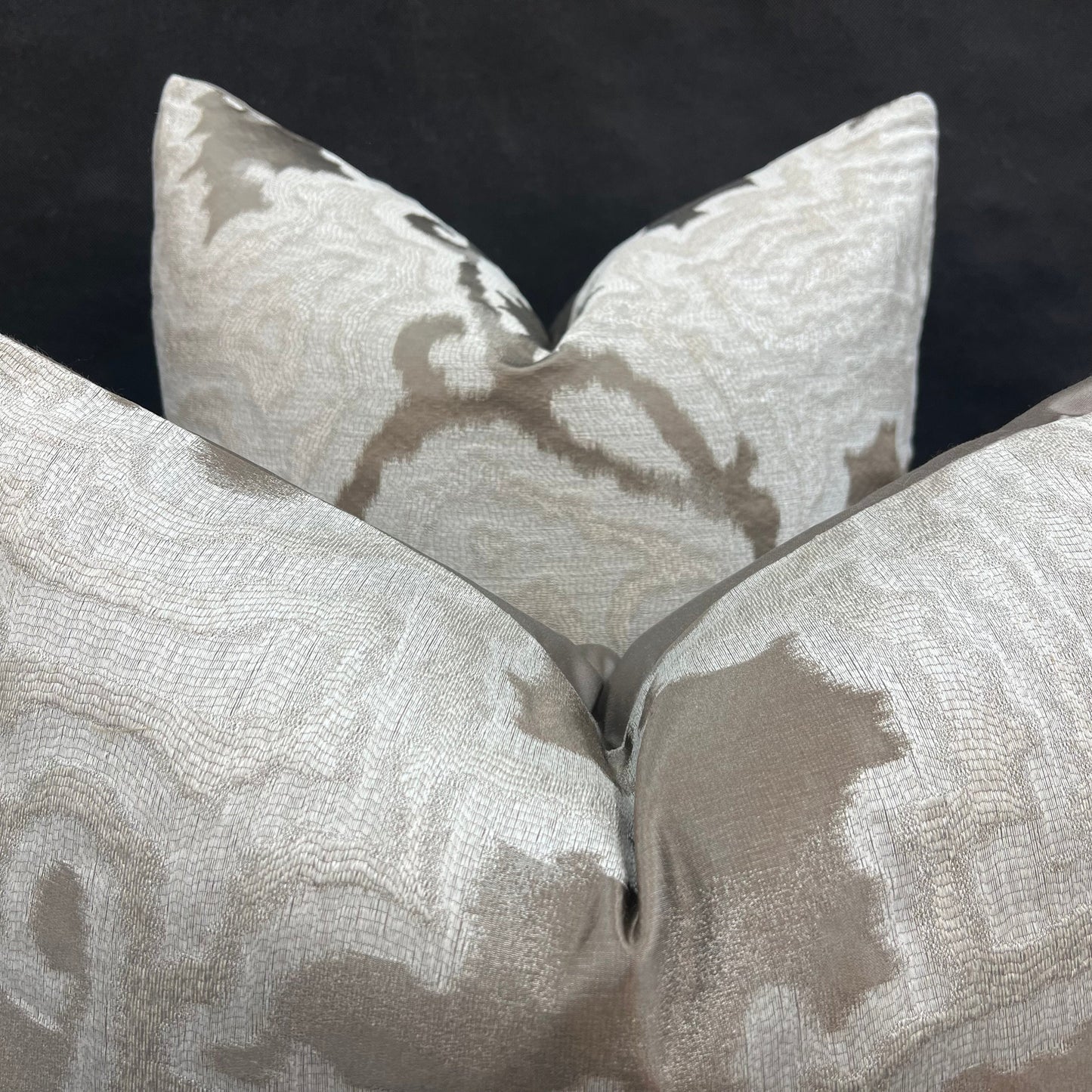 Sahco Mida Designer Beige Cream Abstract Contemporary Sofa Cushion Pillow Cover