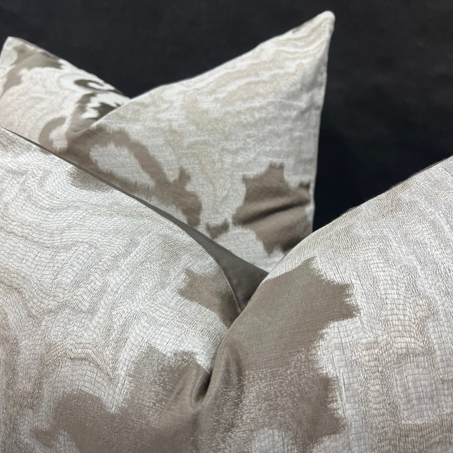 Sahco Mida Designer Beige Cream Abstract Contemporary Sofa Cushion Pillow Cover