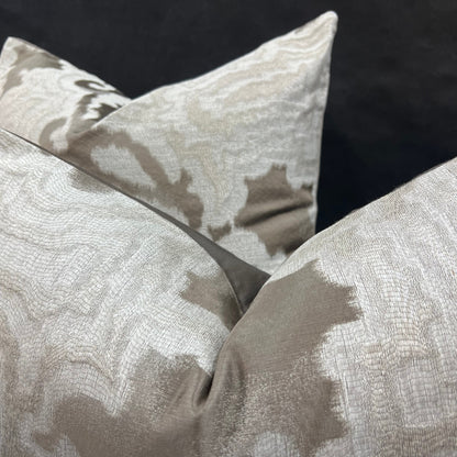 Sahco Mida Designer Beige Cream Abstract Contemporary Sofa Cushion Pillow Cover