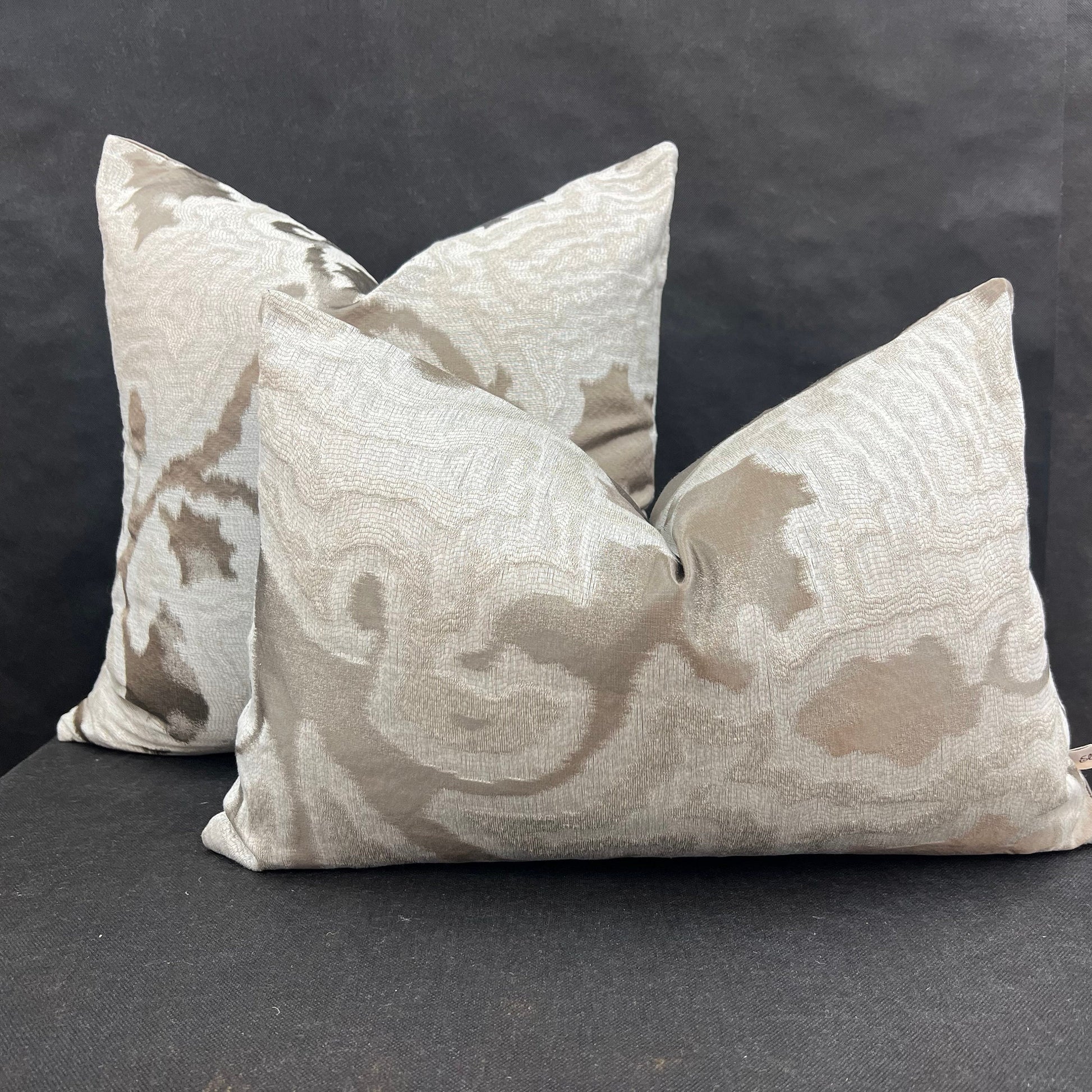 Sahco Mida Designer Beige Cream Abstract Contemporary Sofa Cushion Pillow Cover