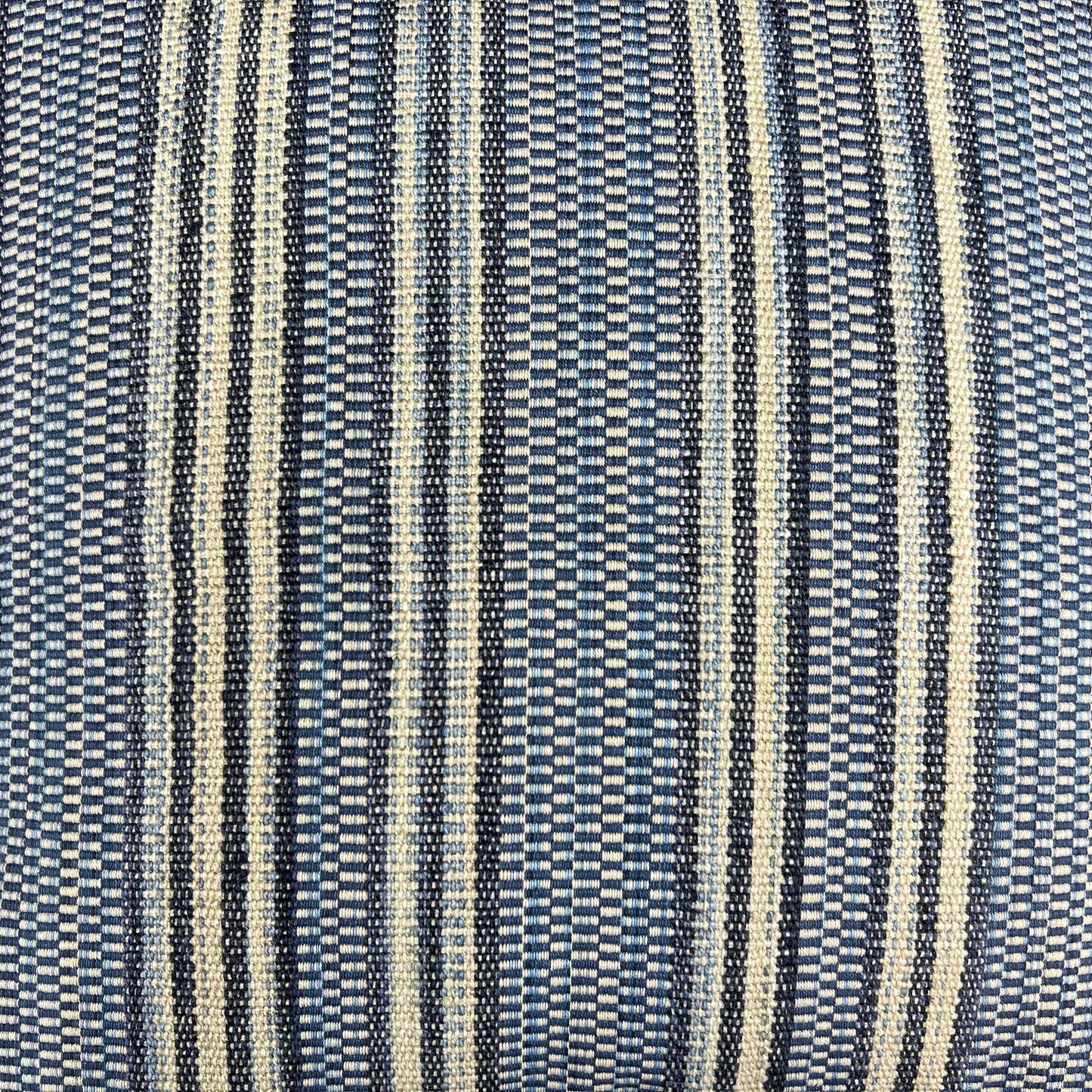 William Yeoward Nunzia Blue Cream Striped Fabric Cushion Pillow Cover