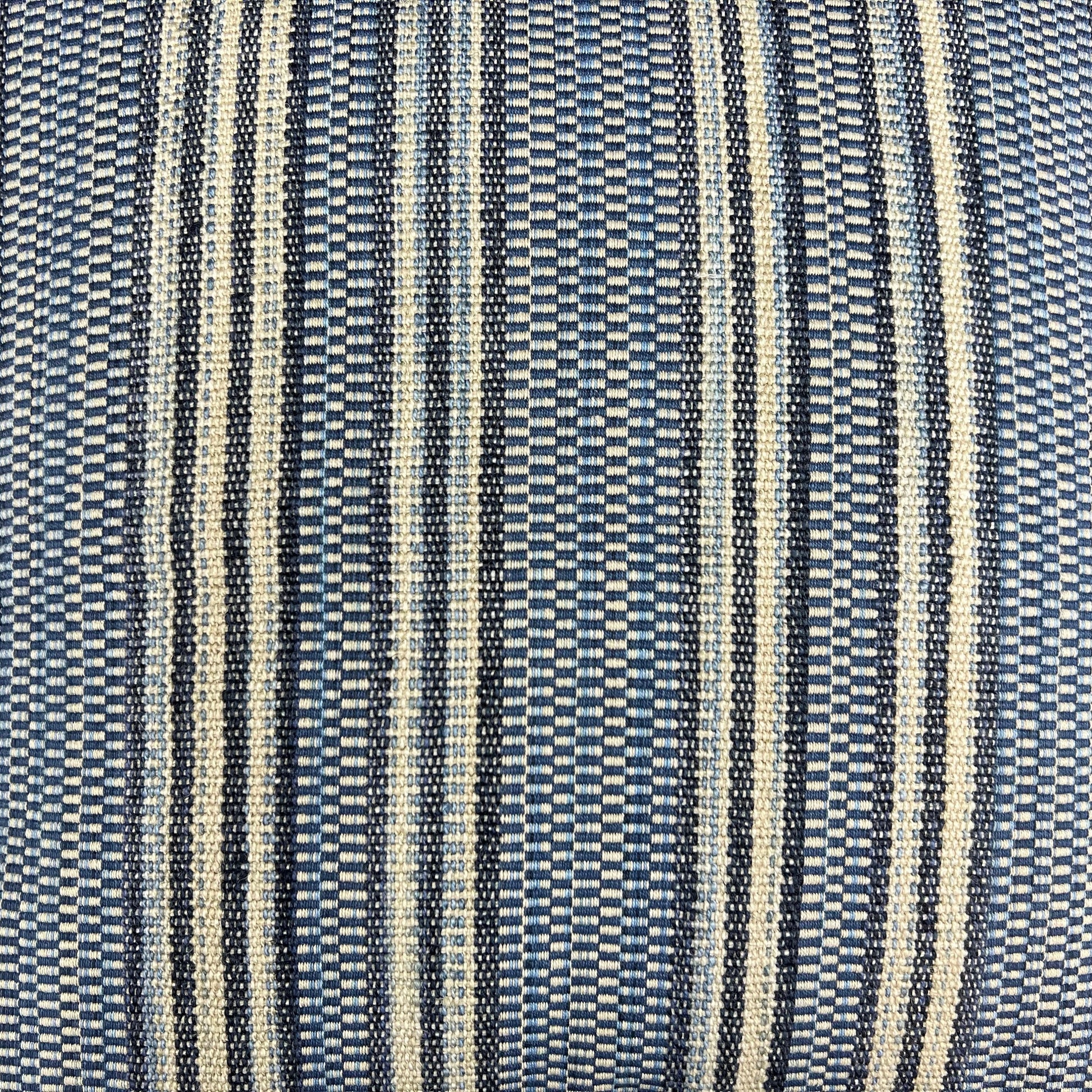 William Yeoward Nunzia Blue Cream Striped Fabric Cushion Pillow Cover