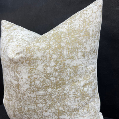 Luxury Designer Abstract Gold Cream Cushion Pillow Throw Cover