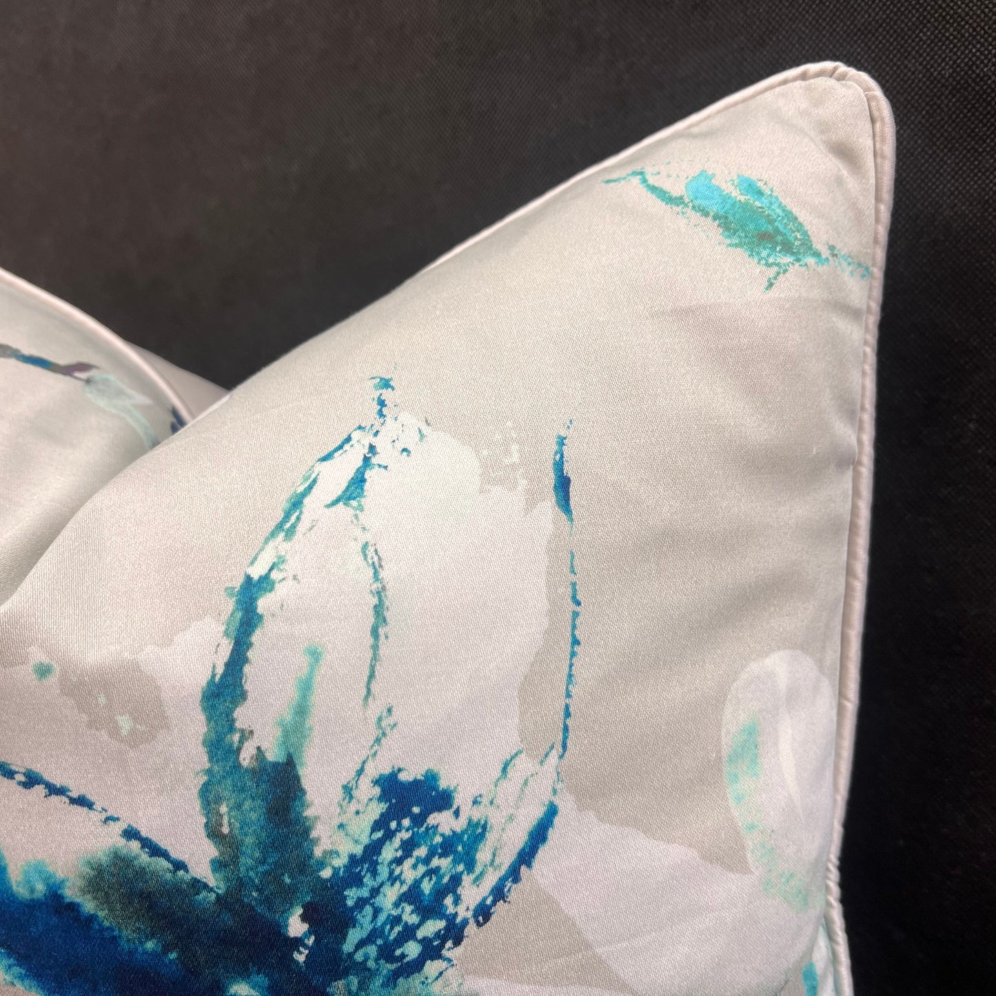 Luxury Designer Romo Saphira Contempoary Grey Blue Cushion Pillow Cover