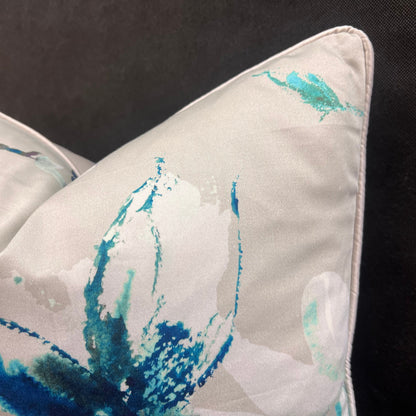 Luxury Designer Romo Saphira Contempoary Grey Blue Cushion Pillow Cover