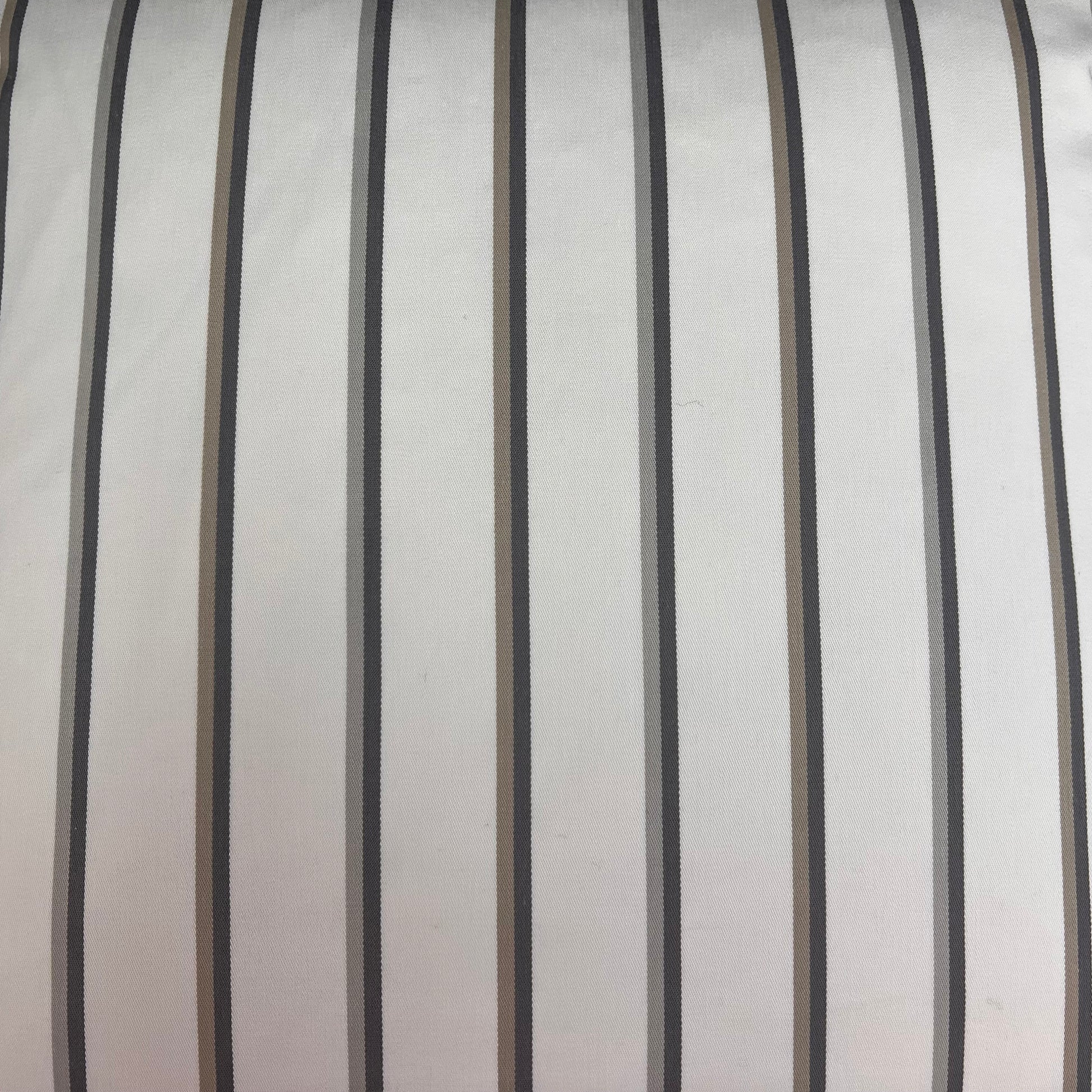 Luxury Designer White Grey Striped Cotton Fabric Cushion Pillow Throw Cover