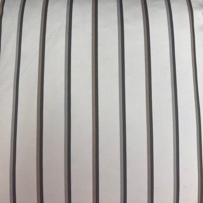 Luxury Designer White Grey Striped Cotton Fabric Cushion Pillow Throw Cover