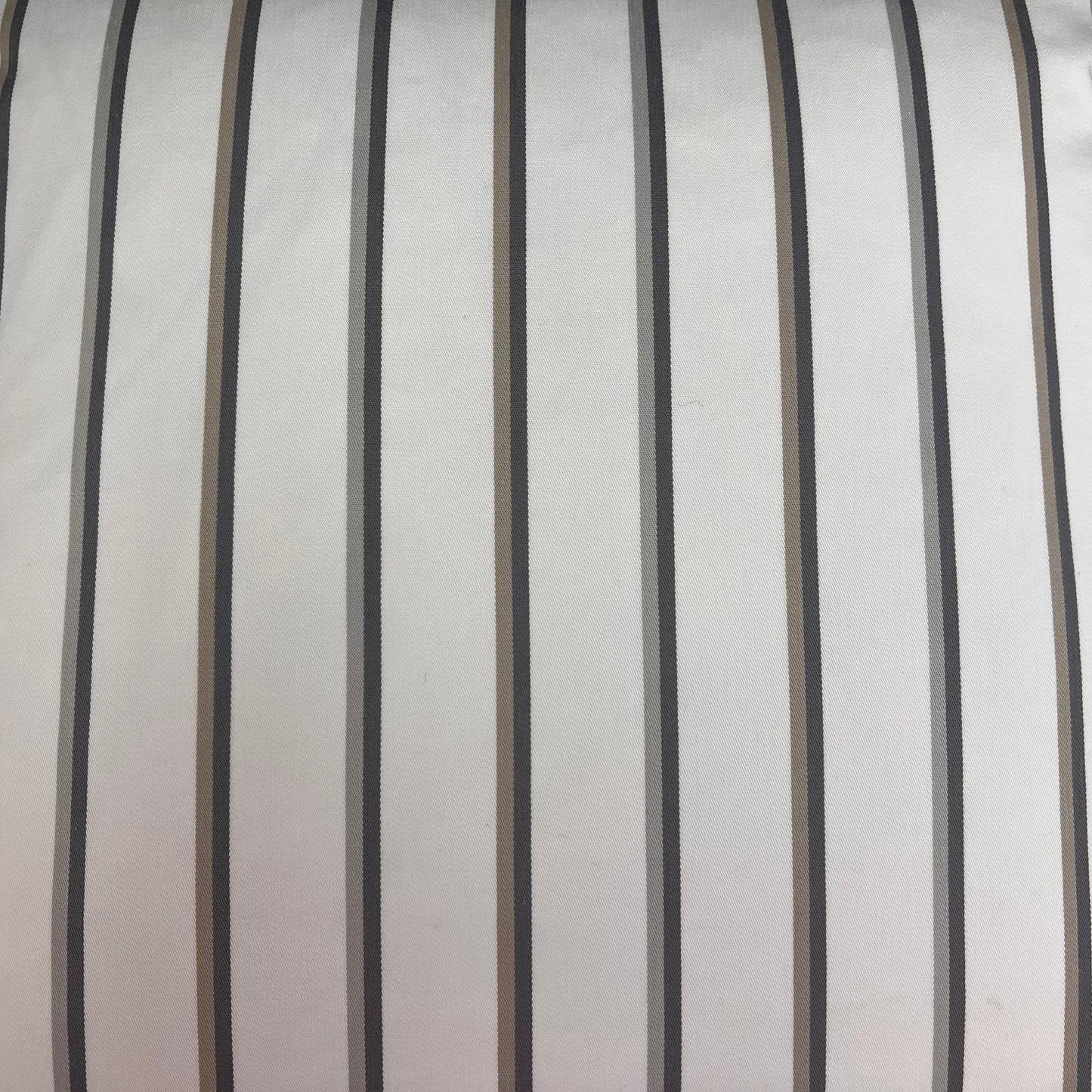 Luxury Designer White Grey Striped Cotton Fabric Cushion Pillow Throw Cover