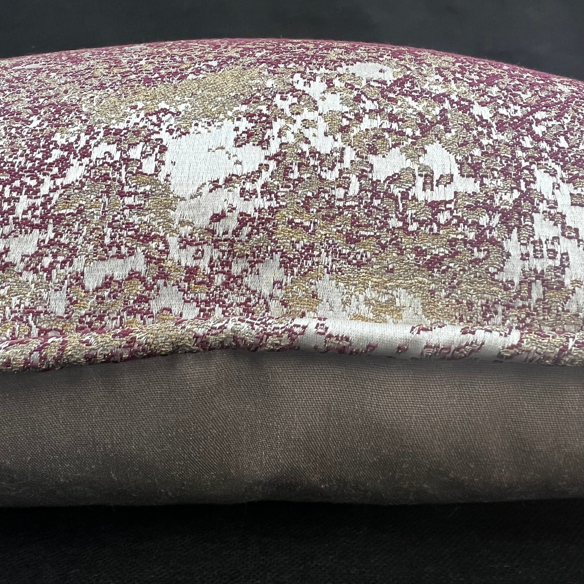 Luxury Designer Lelievre Astral Contemporary Gold Burgundy Cushion Throw Pillow Cover
