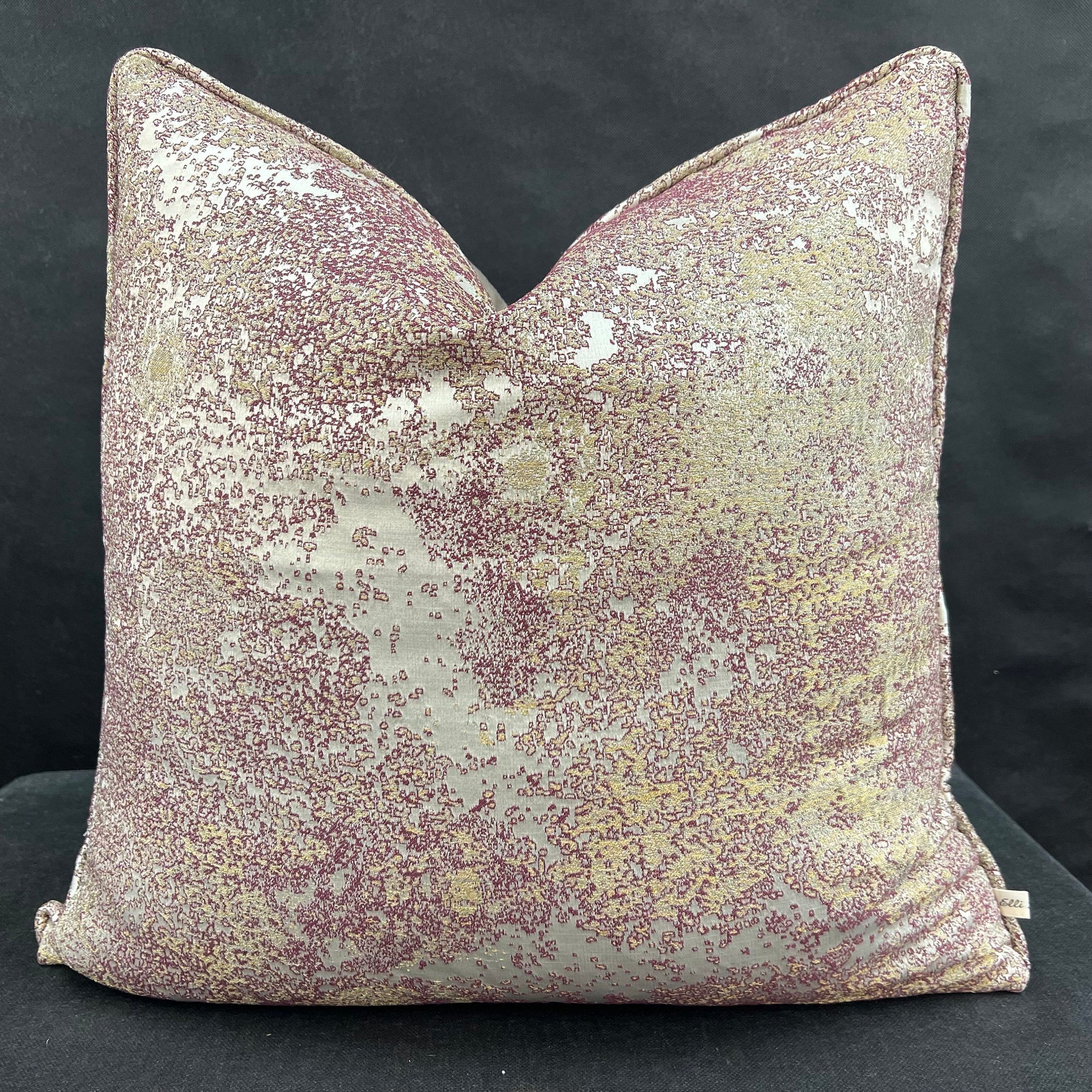 Luxury Designer Lelievre Astral Contemporary Gold Burgundy Cushion Throw Pillow Cover