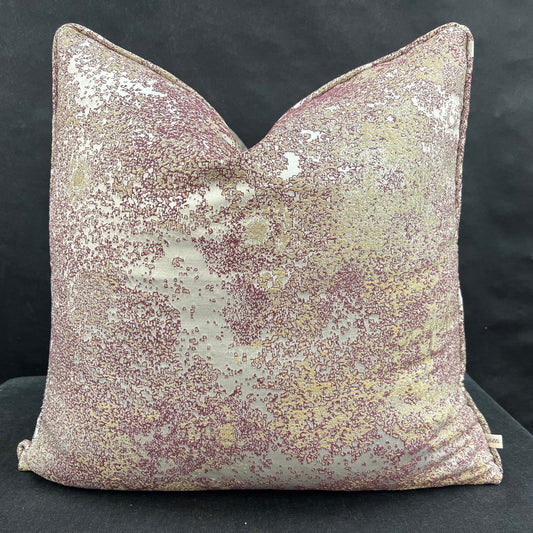 Luxury Designer Lelievre Astral Contemporary Gold Burgundy Cushion Throw Pillow Cover