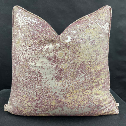 Luxury Designer Lelievre Astral Contemporary Gold Burgundy Cushion Throw Pillow Cover