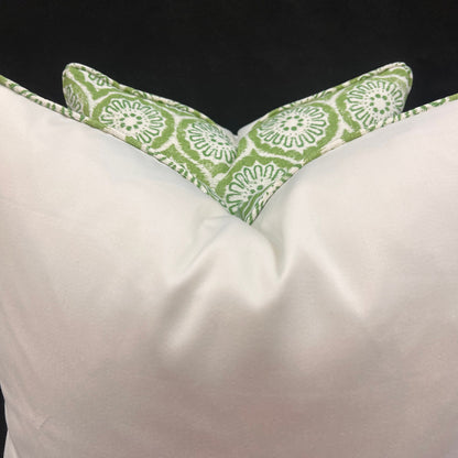 Rapture and Wright Daisy Chain Green White Cushion Pillow Throw Cover
