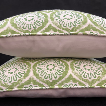 Rapture and Wright Daisy Chain Green White Cushion Pillow Throw Cover