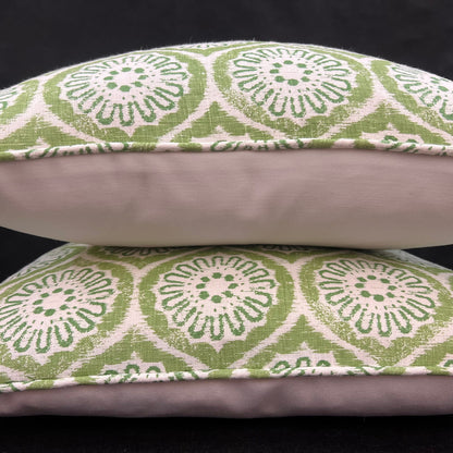 Rapture and Wright Daisy Chain Green White Cushion Pillow Throw Cover