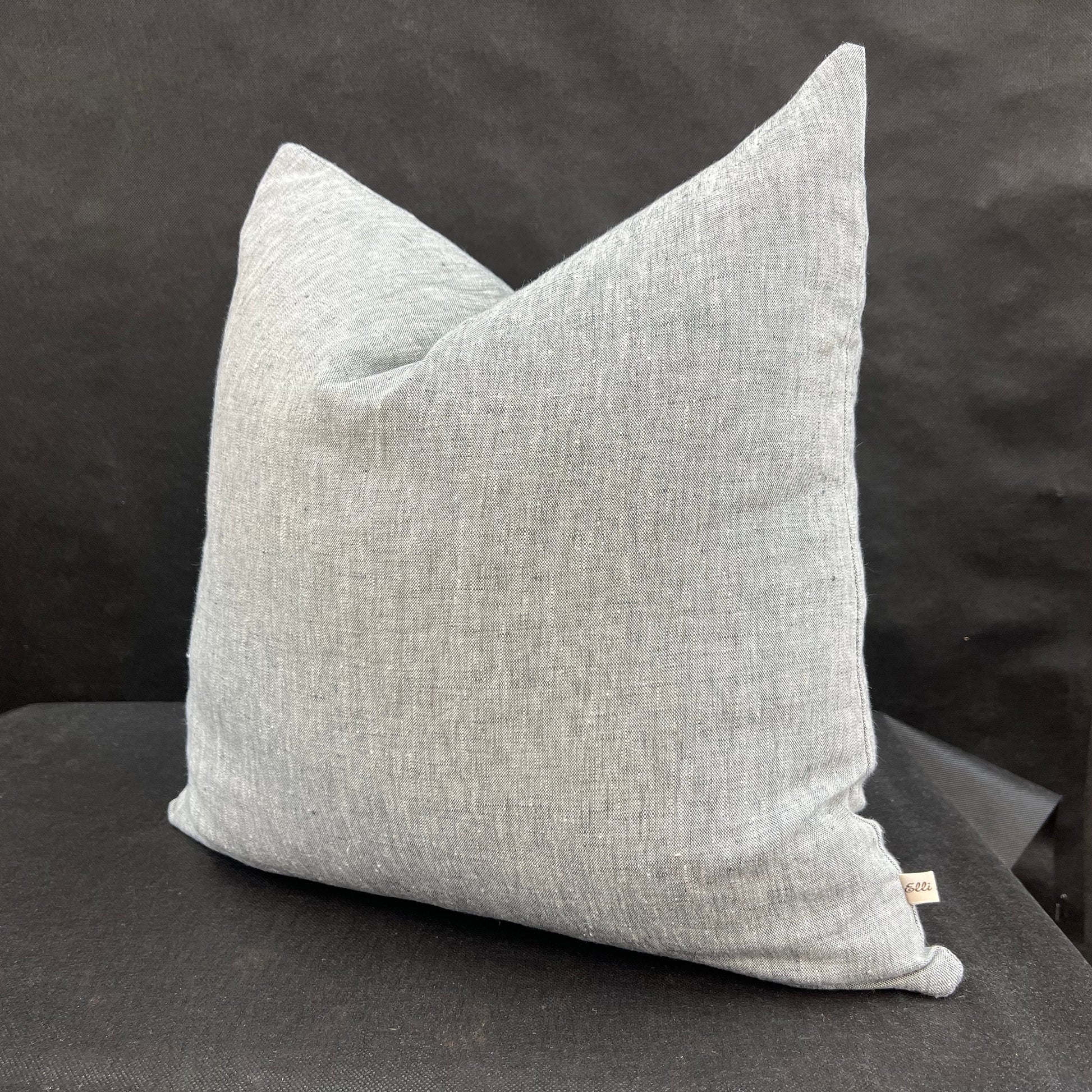 Romo Luxury Designer Asolo Plain Grey Linen Cushion Throw Pillow Cover