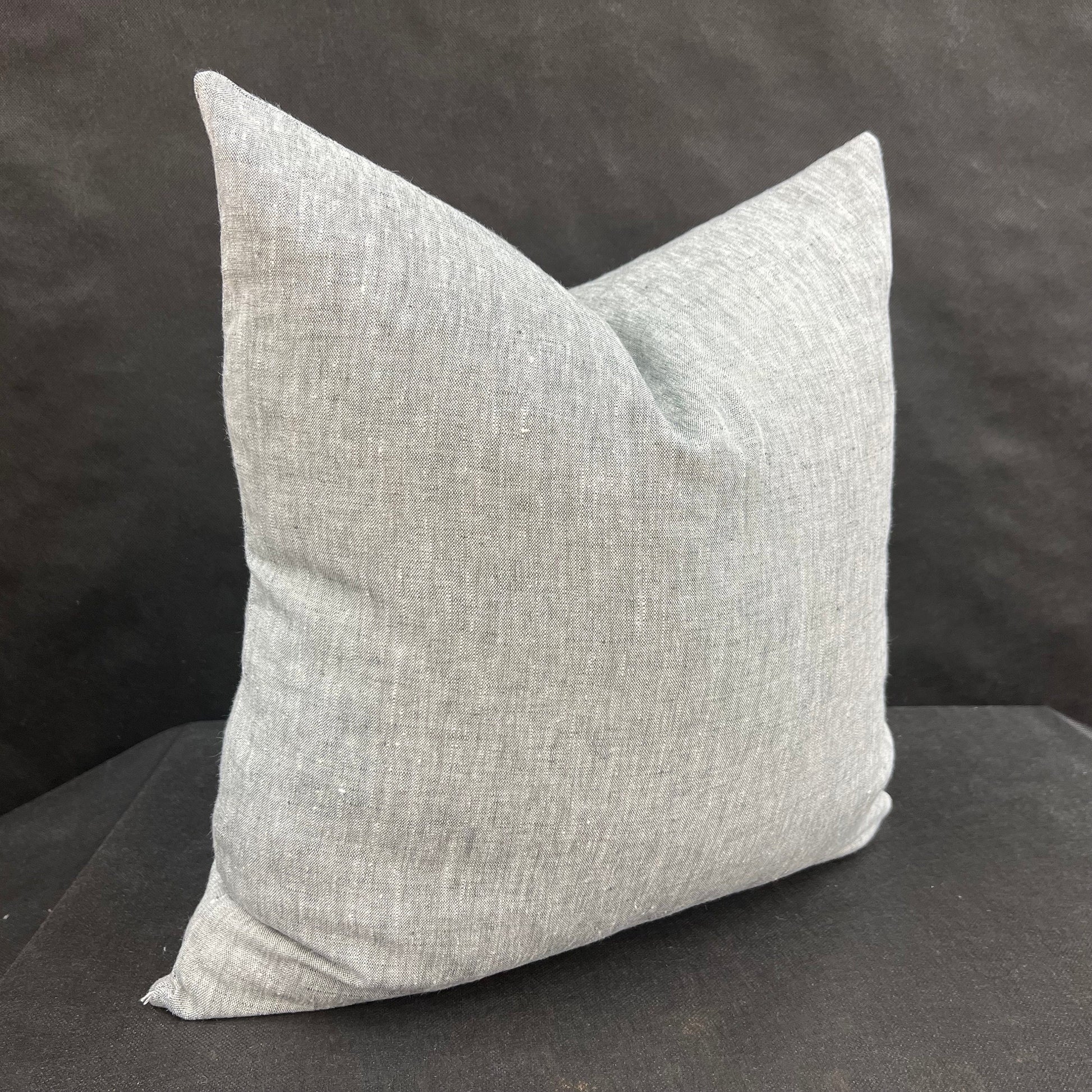 Romo Luxury Designer Asolo Plain Grey Linen Cushion Throw Pillow Cover