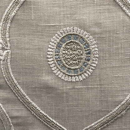 Colefax and Fowler Hayward Luxury Designer Embroidered Geometric Neutral Cushion Pillow Cover