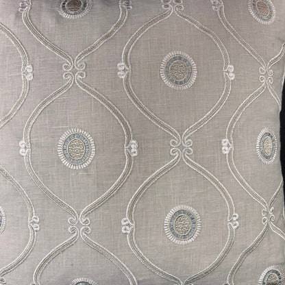 Colefax and Fowler Hayward Luxury Designer Embroidered Geometric Neutral Cushion Pillow Cover