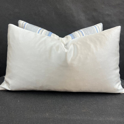 Jane Churchill Meteor Contemporary Designer Blue Striped Fabric Sofa Cushion Pillow Cover Throw