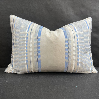Jane Churchill Meteor Contemporary Designer Blue Striped Fabric Sofa Cushion Pillow Cover Throw