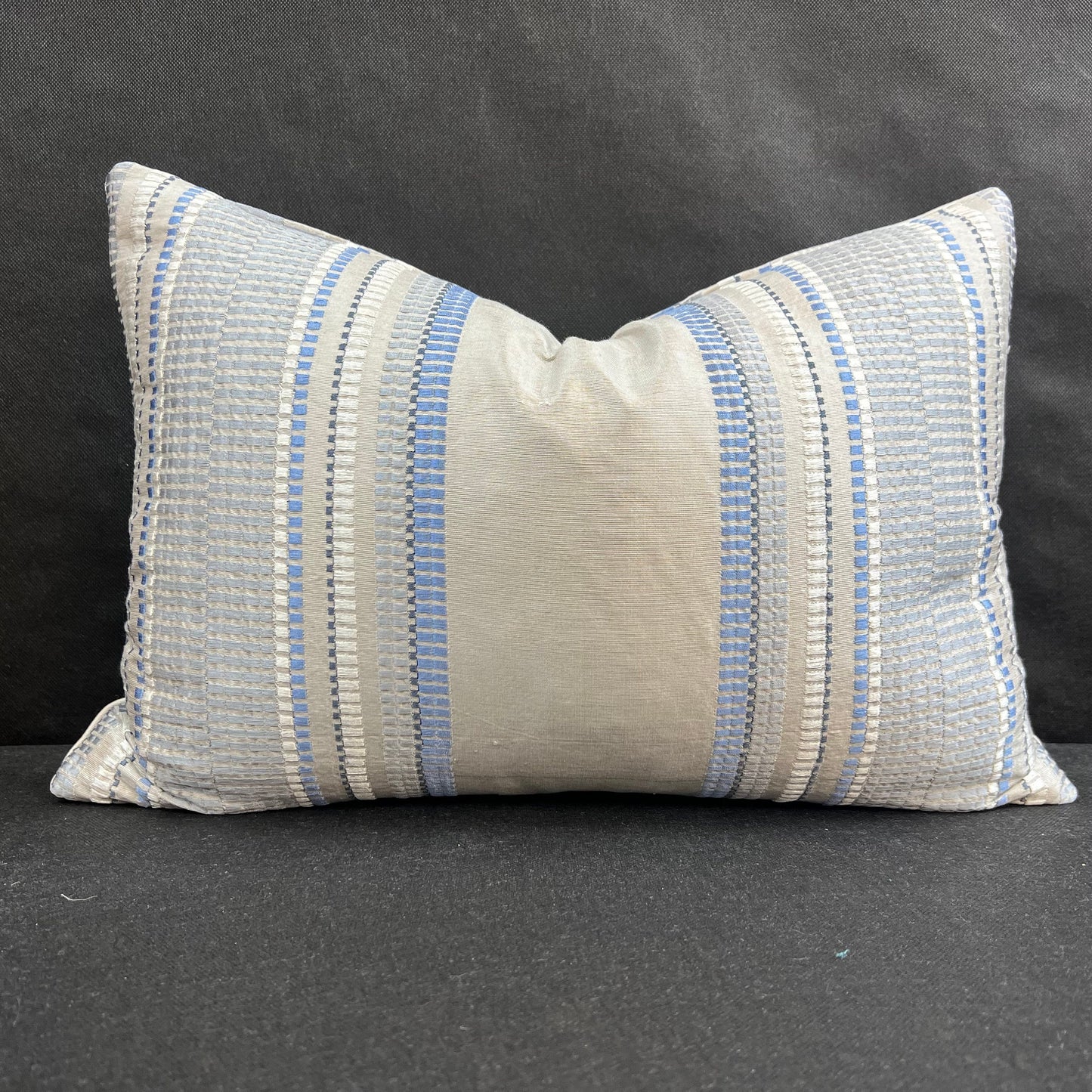 Jane Churchill Meteor Contemporary Designer Blue Striped Fabric Sofa Cushion Pillow Cover Throw