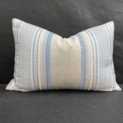 Jane Churchill Meteor Contemporary Designer Blue Striped Fabric Sofa Cushion Pillow Cover Throw
