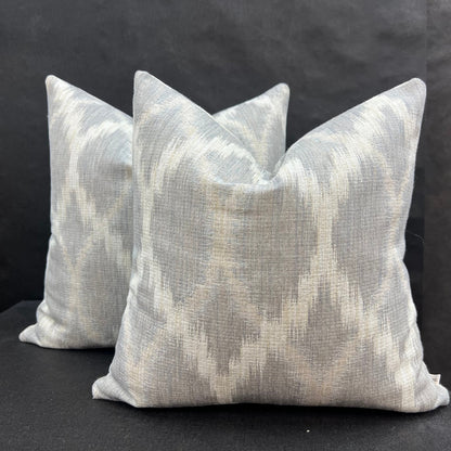 Jane Churchill Fontaine Designer Blue Fabric Sofa Cushion Pillow Cover Throw
