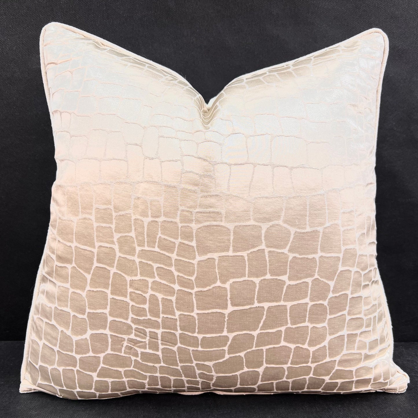 Sahco Ivory Cream Animal Skin Luxury Designer Decorative Cushion Pillow Throw Cover