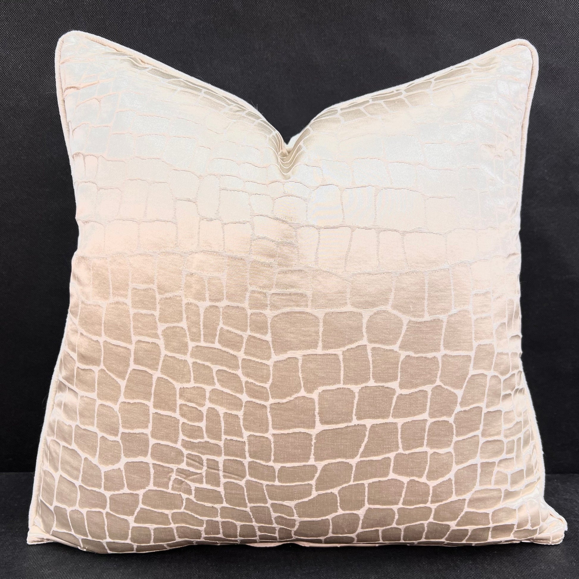 Sahco Ivory Cream Animal Skin Luxury Designer Decorative Cushion Pillow Throw Cover