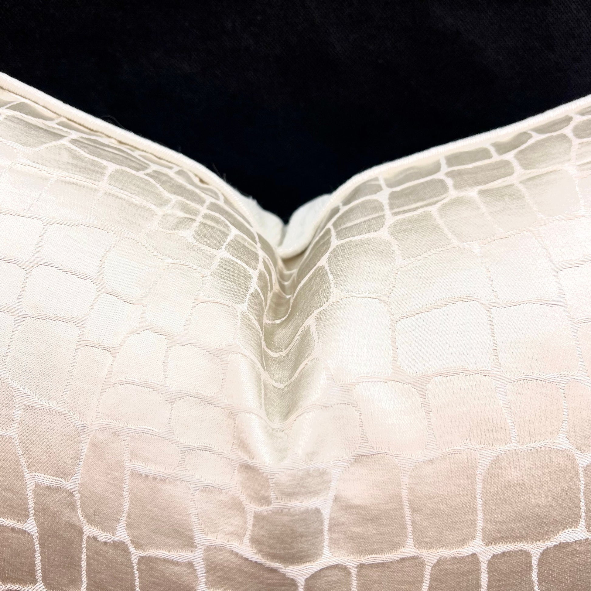 Sahco Ivory Cream Animal Skin Luxury Designer Decorative Cushion Pillow Throw Cover