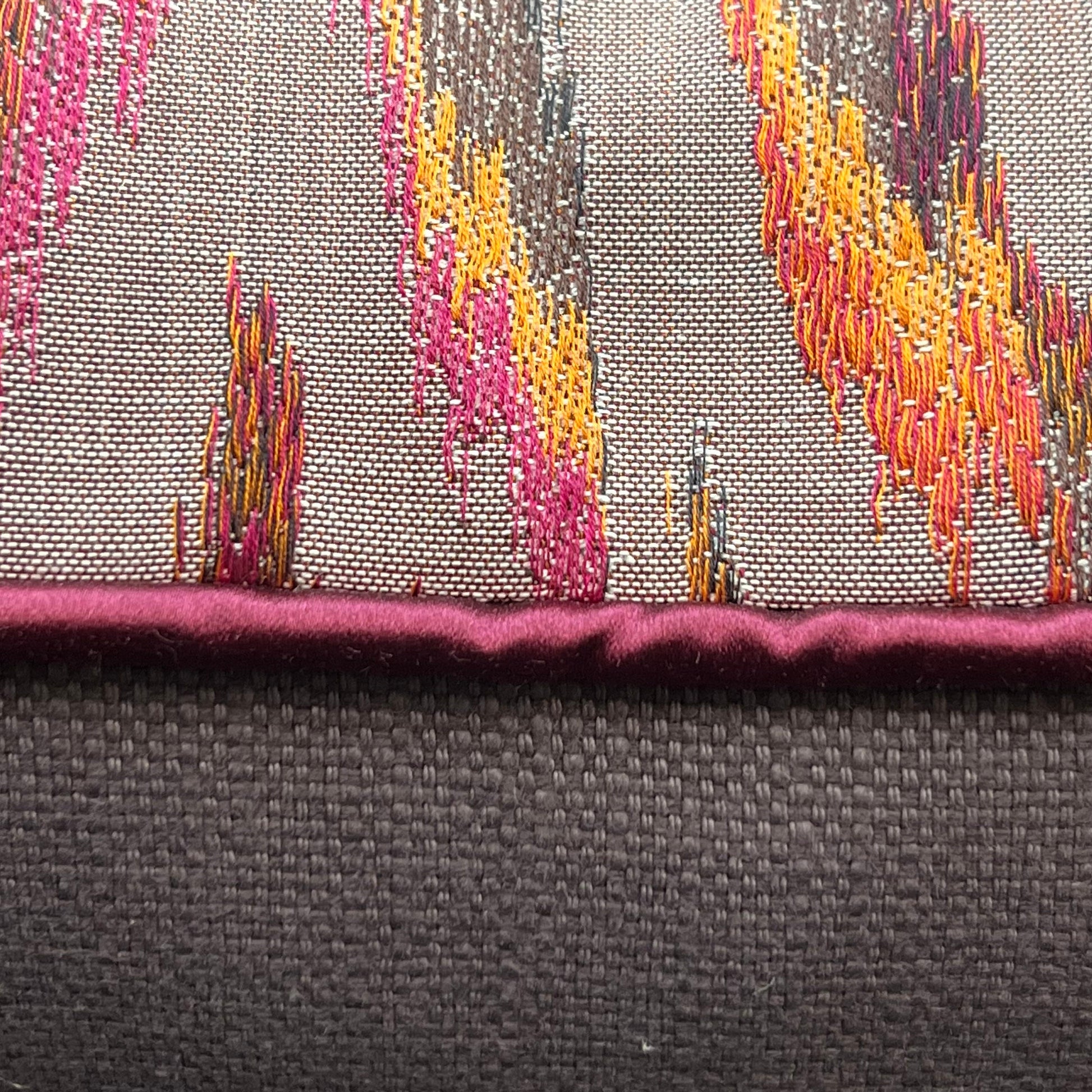 Zinc Valenza Luxury Designer Contemporary Orange Pink Mustard Cushion Throw Pillow Cover