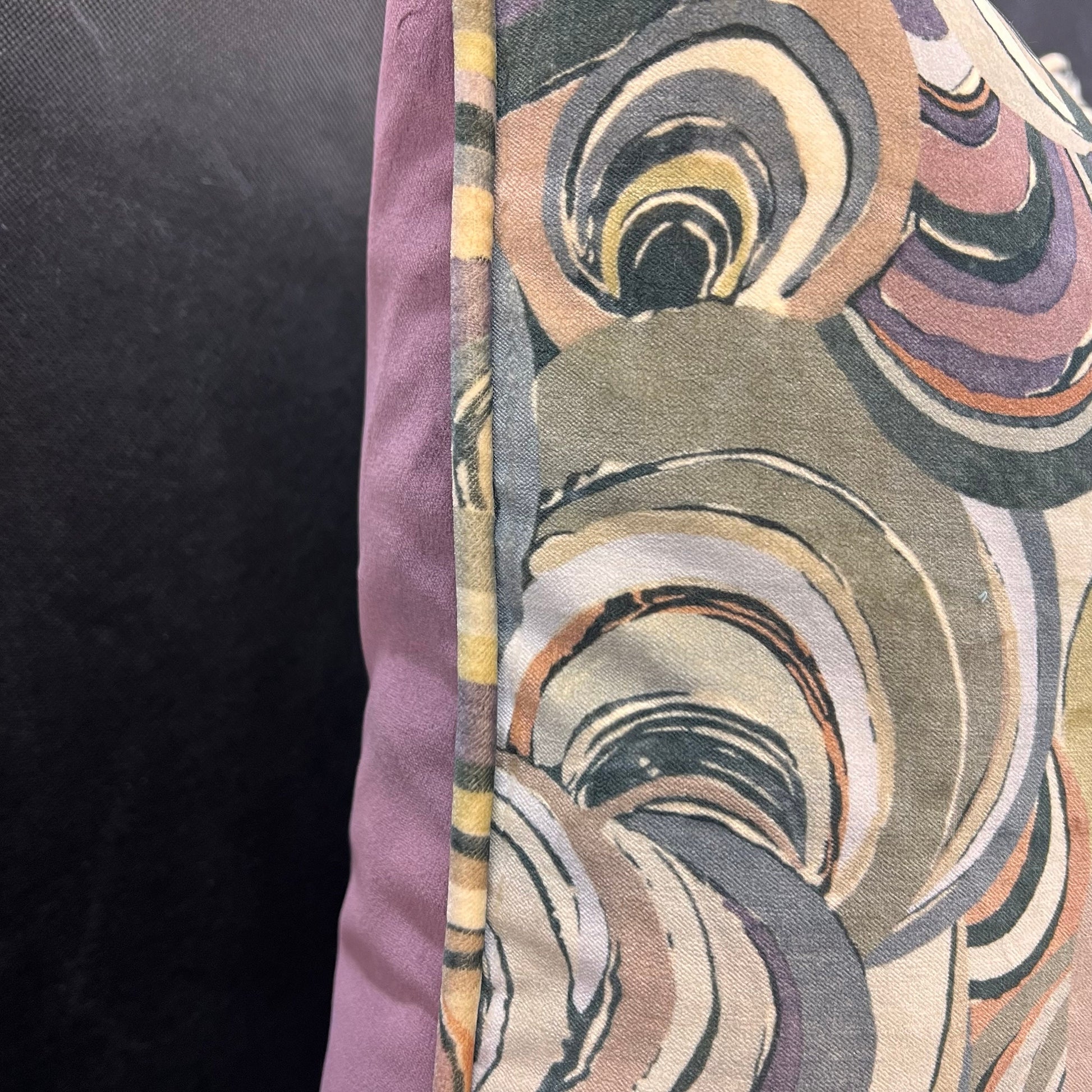 Boeme Luxury Designer Contemporary Taupe Grey Mauve Velvet Cushion Throw Pillow Cover