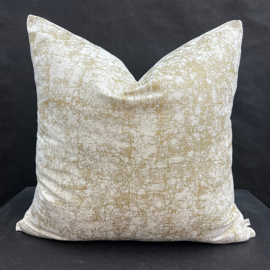 Luxury Designer Abstract Gold Cream Cushion Pillow Throw Cover