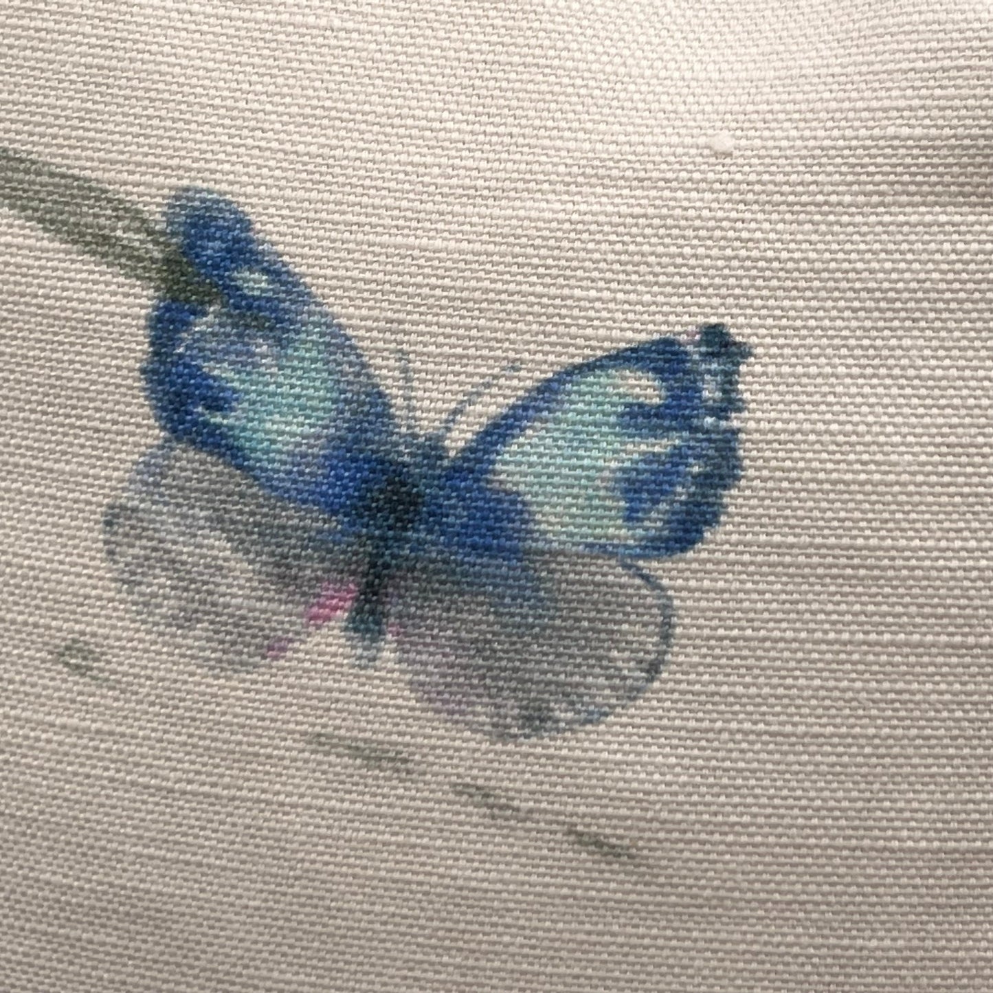 Chivasso Birds of Paradise Luxury Designer Fabric Sofa Cushion Pillow Cover Blue Lilac Grey Linen