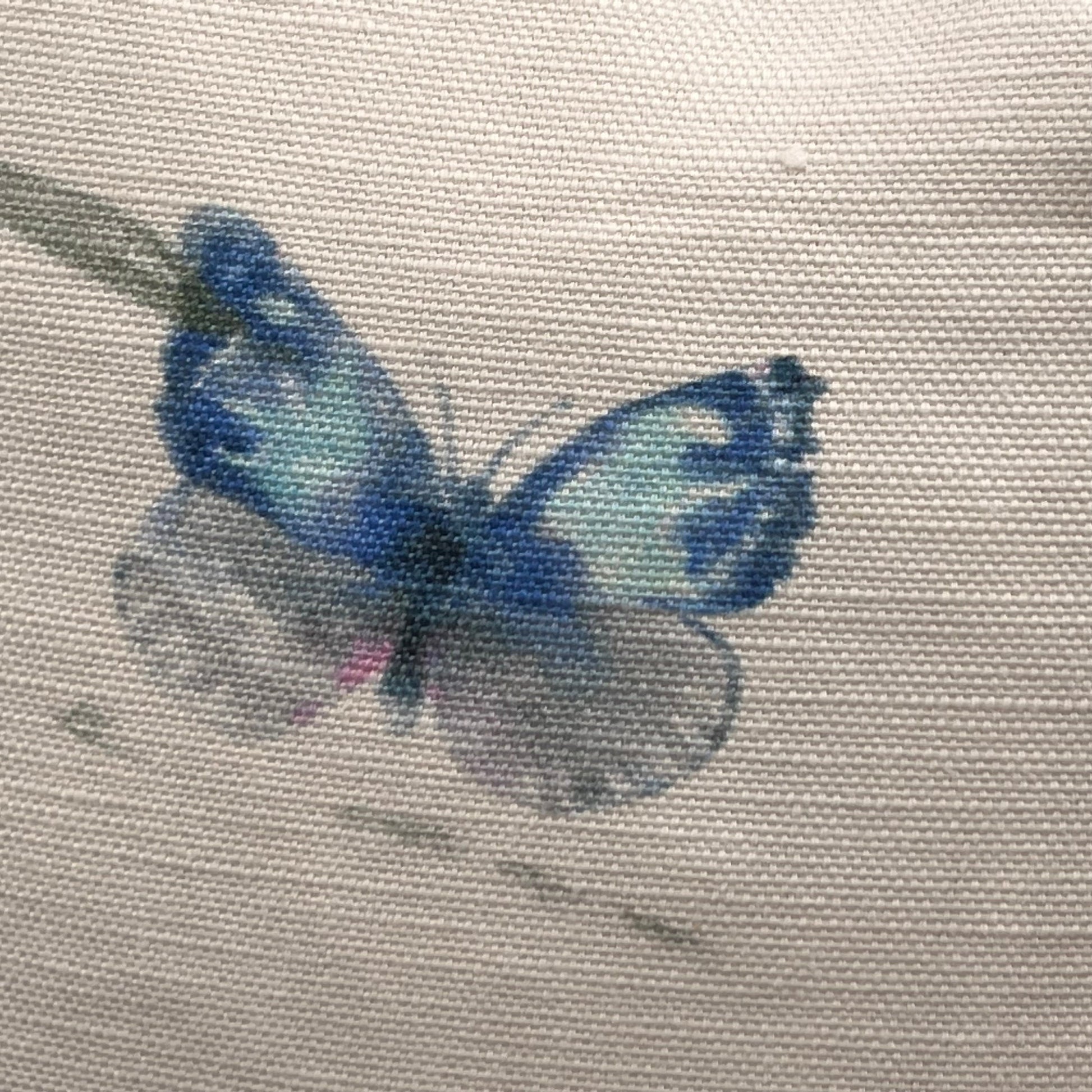 Chivasso Birds of Paradise Luxury Designer Fabric Sofa Cushion Pillow Cover Blue Lilac Grey Linen