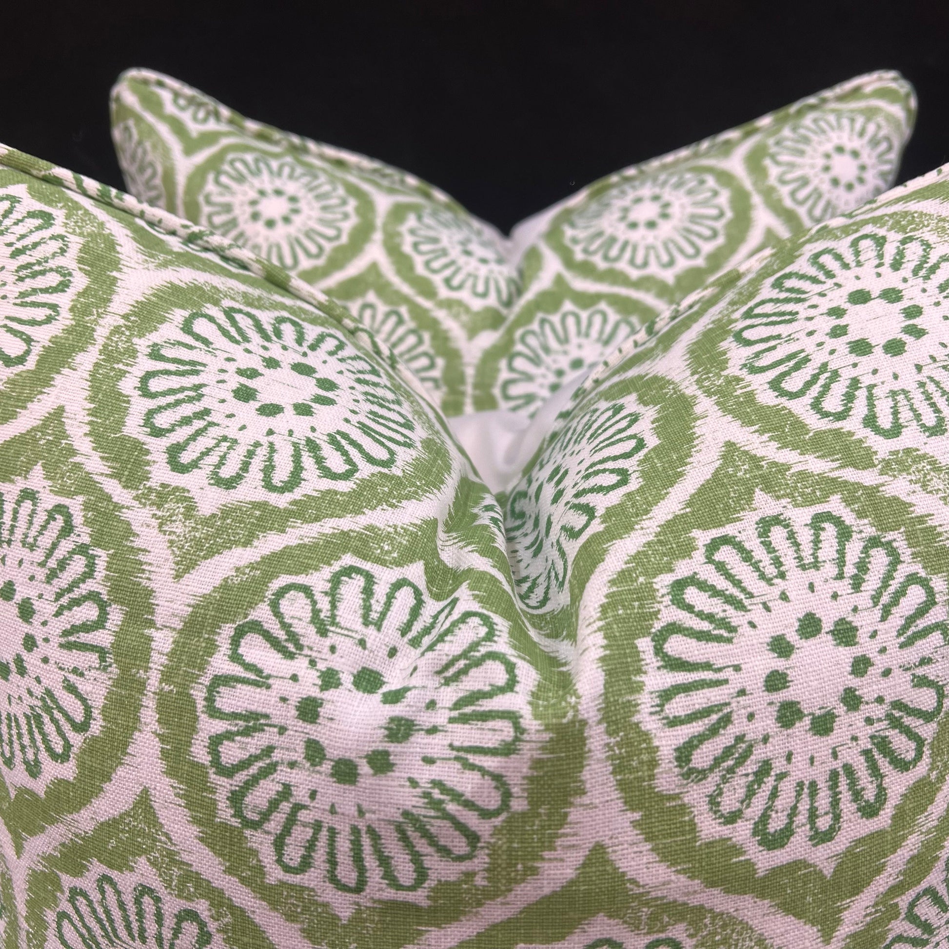 Rapture and Wright Daisy Chain Green White Cushion Pillow Throw Cover