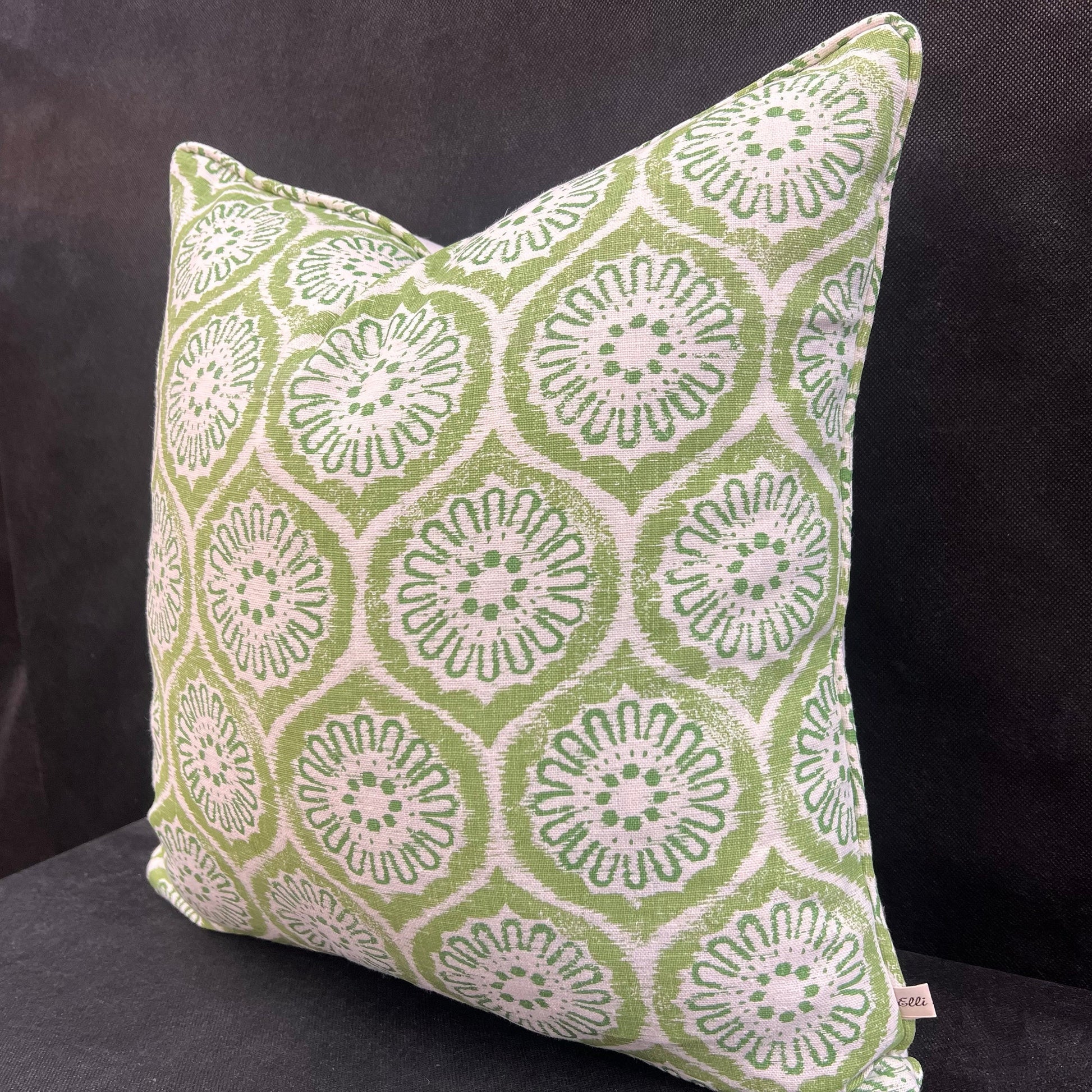 Rapture and Wright Daisy Chain Green White Cushion Pillow Throw Cover