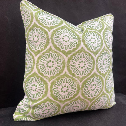 Rapture and Wright Daisy Chain Green White Cushion Pillow Throw Cover