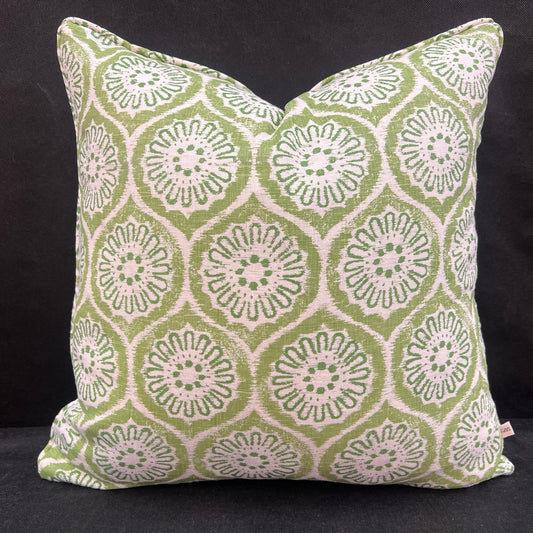 Rapture and Wright Daisy Chain Green White Cushion Pillow Throw Cover