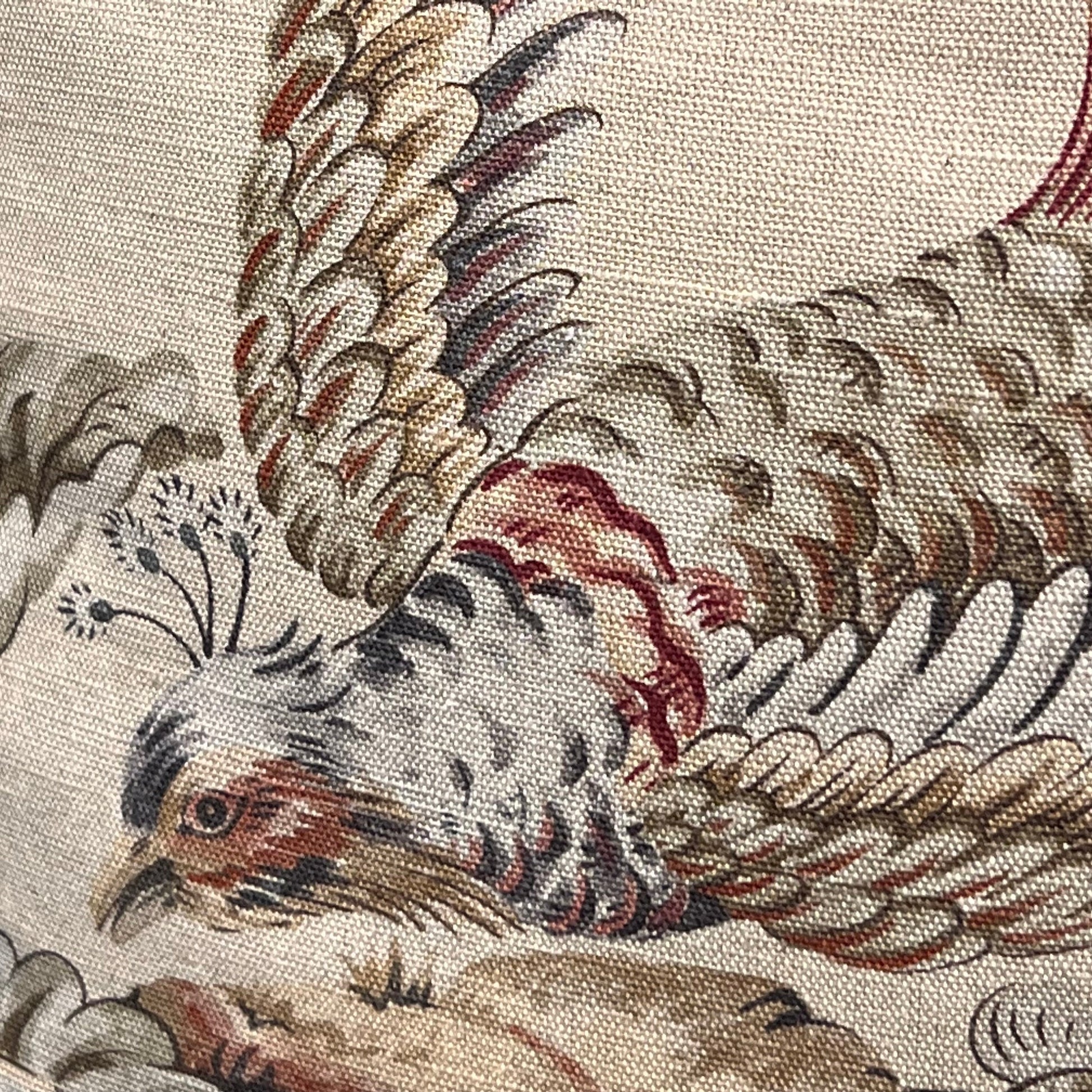 Vervain Pajaro Exotica Luxury Designer Fabric Vintage Bird Cushion Pillow Cover