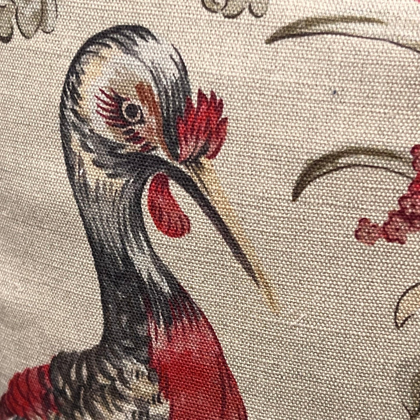 Vervain Pajaro Exotica Luxury Designer Fabric Vintage Bird Cushion Pillow Cover