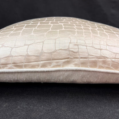 Sahco Ivory Cream Animal Skin Luxury Designer Decorative Cushion Pillow Throw Cover