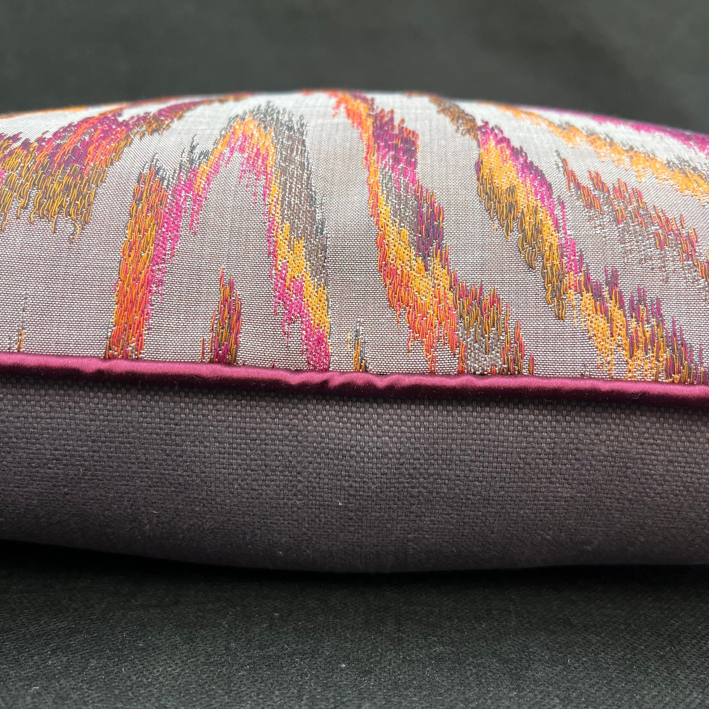 Zinc Valenza Luxury Designer Contemporary Orange Pink Mustard Cushion Throw Pillow Cover