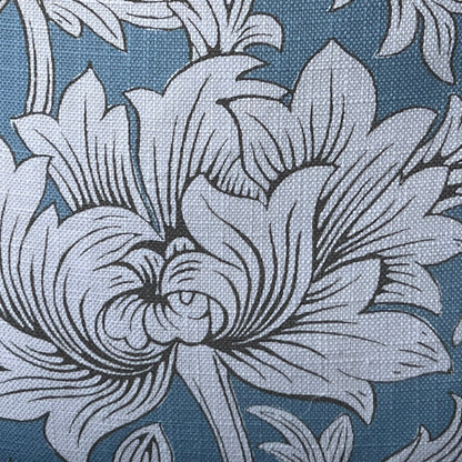 William Morris Chrysanthemum Toile Luxury Designer Fabric Vintage Blue Floral Cushion Pillow Cover